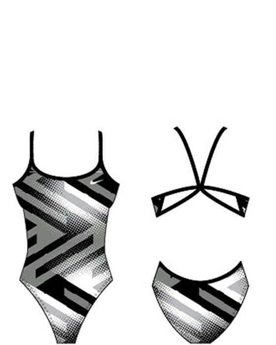 black and white nike swimsuit