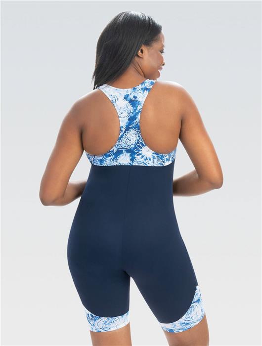 Dolfin Aquashape Santorini Printed Racerback Zip Front Aquatard 21