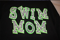 Swim Mom Zebra Lime